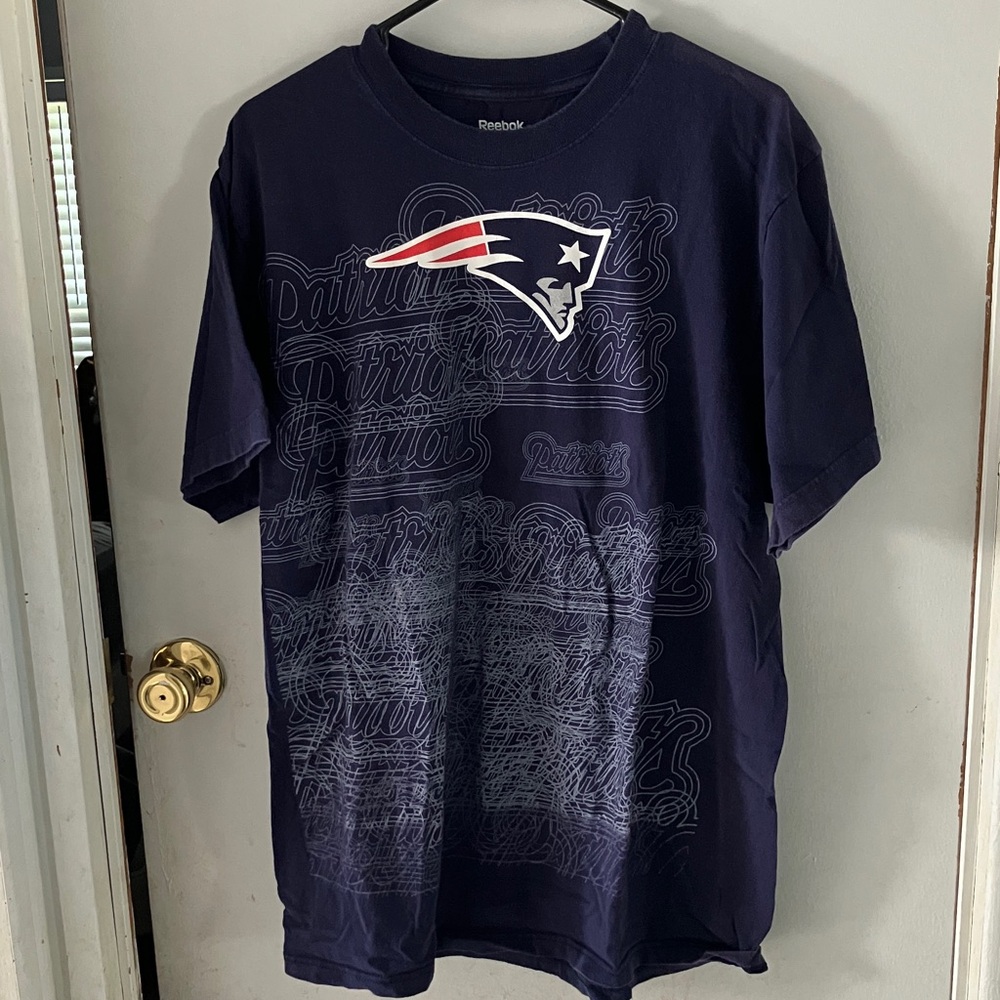 Reebok Men's Dark Blue Patriots Tee